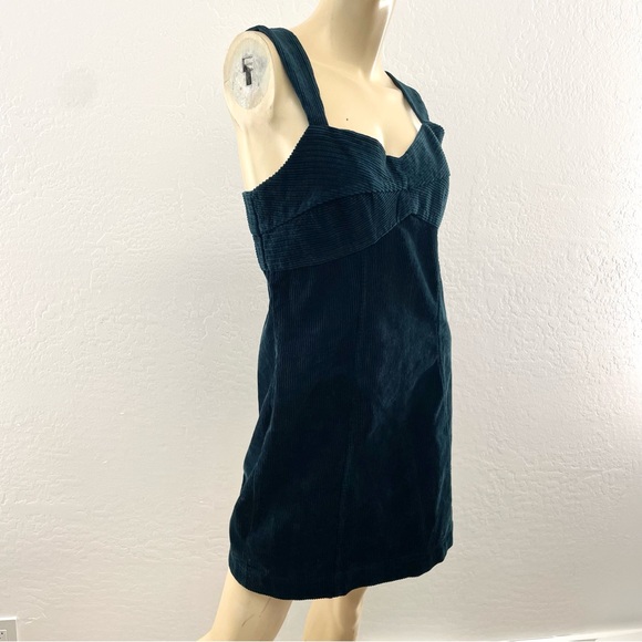 Madewell - Deep Green Corduroy Mini Dress- 4 - Picture 5 of 16